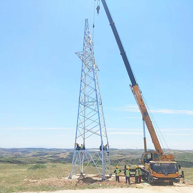 Enocevni kotni jekleni komunikacijski stolp 5G bazne postaje