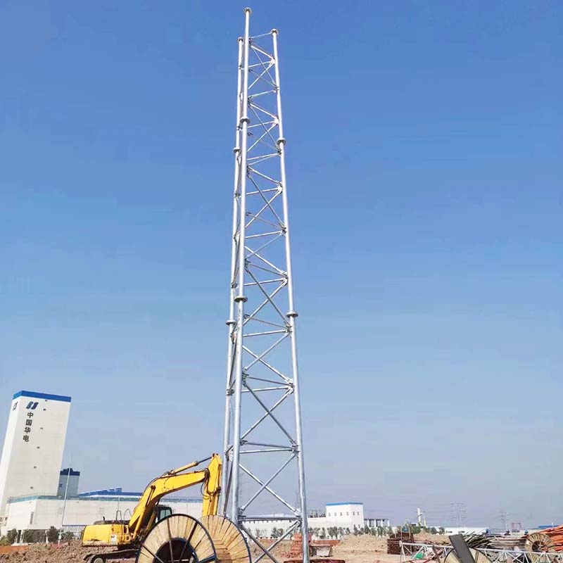 Jeklena cev Enocevni kotni jekleni pocinkani stolp za zaščito pred strelo